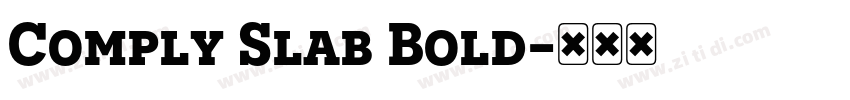 Comply Slab Bold字体转换